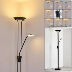 Hofstein Abiqua Stehleuchte LED Schwarz, 2-flammig