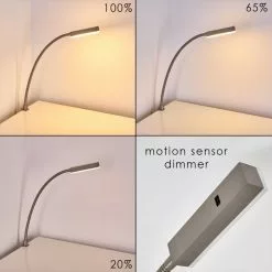 Hofstein Alamo Bettleuchte Nickel-Matt, 1-flammig, Bewegungsmelder -Leseleuchten Speichern alamo bettleuchte h3306895 4