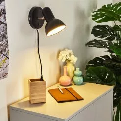 Hofstein Ambousi Wandleuchte Chrom, Schwarz, 1-flammig -Leseleuchten Speichern ambousi wandleuchte h3409541 9