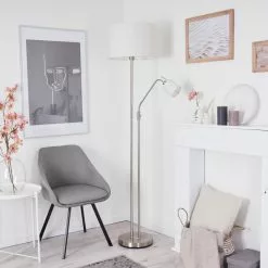 Hofstein Antillo Stehleuchte Nickel-Matt, 2-flammig -Leseleuchten Speichern antillo stehleuchte h3414002 10