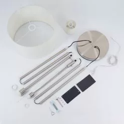 Hofstein Antillo Stehleuchte Nickel-Matt, 2-flammig -Leseleuchten Speichern antillo stehleuchte h3414002 4