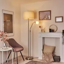 Hofstein Antillo Stehleuchte Nickel-Matt, 2-flammig -Leseleuchten Speichern antillo stehleuchte h3414002 6