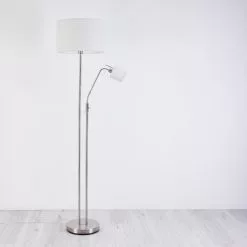 Hofstein Antillo Stehleuchte Nickel-Matt, 2-flammig -Leseleuchten Speichern antillo stehleuchte h3414002 7