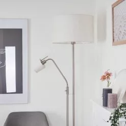 Hofstein Antillo Stehleuchte Nickel-Matt, 2-flammig -Leseleuchten Speichern antillo stehleuchte h3414002 8