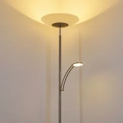 Hofstein Argostoli Deckenfluter LED Nickel-Matt, 2-flammig -Leseleuchten Speichern argostoli deckenfluter h3331262 5