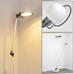 Hofstein Arild Stehleuchte Silber, Wei&szlig;, 1-flammig