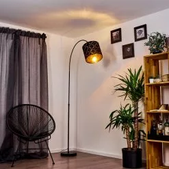 Hofstein Arnoya Bogenleuchte Schwarz, 1-flammig