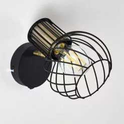 Hofstein Bacau Wandleuchte Schwarz-Gold, 1-flammig -Leseleuchten Speichern bacau wandleuchte h3320136 8