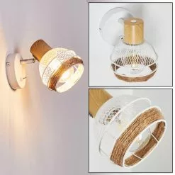 Hofstein Bariloche Wandleuchte Chrom, Weiß, 1-flammig