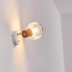 Hofstein Bariloche Wandleuchte Chrom, Wei&szlig;, 1-flammig -Leseleuchten Speichern bariloche wandleuchte h3322499 8