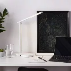 Brilliant Leuchten Vicari Tischleuchte LED Wei&szlig;, 1-flammig -Leseleuchten Speichern brilliant leuchten vicari tischleuchte g93102 05 2