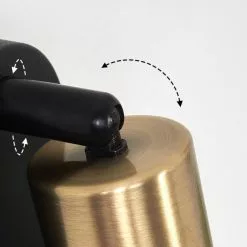 Hofstein Cairns Wandleuchte Schwarz, Altmessing, 1-flammig -Leseleuchten Speichern cairns wandleuchte h3408414 5