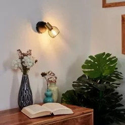 Hofstein Cairns Wandleuchte Schwarz, Altmessing, 1-flammig -Leseleuchten Speichern cairns wandleuchte h3408414 6