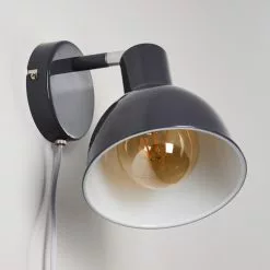 Hofstein Caney Wandleuchte Anthrazit, 1-flammig -Leseleuchten Speichern caney wandleuchte h3316535 18