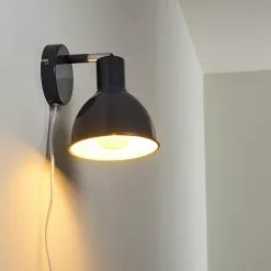 Hofstein Caney Wandleuchte Anthrazit, 1-flammig -Leseleuchten Speichern caney wandleuchte h3316535 2