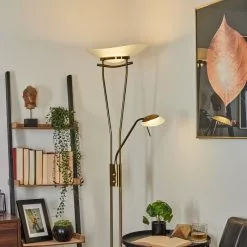 Hofstein Cavate Deckenfluter LED Messing, 2-flammig -Leseleuchten Speichern cavate stehleuchte h3019979 10