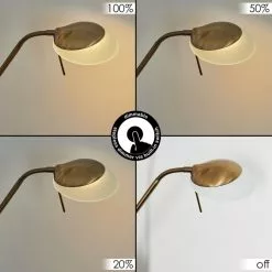 Hofstein Cavate Deckenfluter LED Messing, 2-flammig -Leseleuchten Speichern cavate stehleuchte h3019979 2