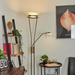 Hofstein Cavate Deckenfluter LED Messing, 2-flammig -Leseleuchten Speichern cavate stehleuchte h3019979 6