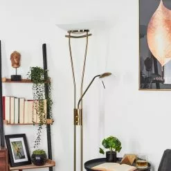 Hofstein Cavate Deckenfluter LED Messing, 2-flammig -Leseleuchten Speichern cavate stehleuchte h3019979 9