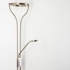 Hofstein Donna Deckenfluter LED Nickel-Matt, 1-flammig -Leseleuchten Speichern donna deckenfluter h166148 2