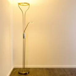 Hofstein Donna Deckenfluter LED Nickel-Matt, 1-flammig -Leseleuchten Speichern donna deckenfluter h166148 20