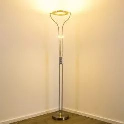 Hofstein Donna Deckenfluter LED Nickel-Matt, 1-flammig -Leseleuchten Speichern donna deckenfluter h166148 21