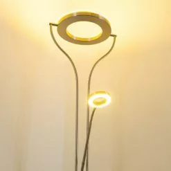 Hofstein Donna Deckenfluter LED Nickel-Matt, 1-flammig -Leseleuchten Speichern donna deckenfluter h166148 24