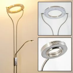 Hofstein Donna Deckenfluter LED Nickel-Matt, 1-flammig -Leseleuchten Speichern donna deckenfluter h166148 9