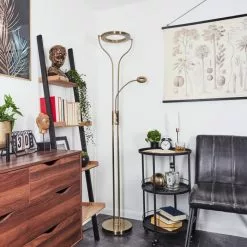 Hofstein Donna Deckenfluter LED Altmessing, 2-flammig -Leseleuchten Speichern donna stehleuchte h3019962 11