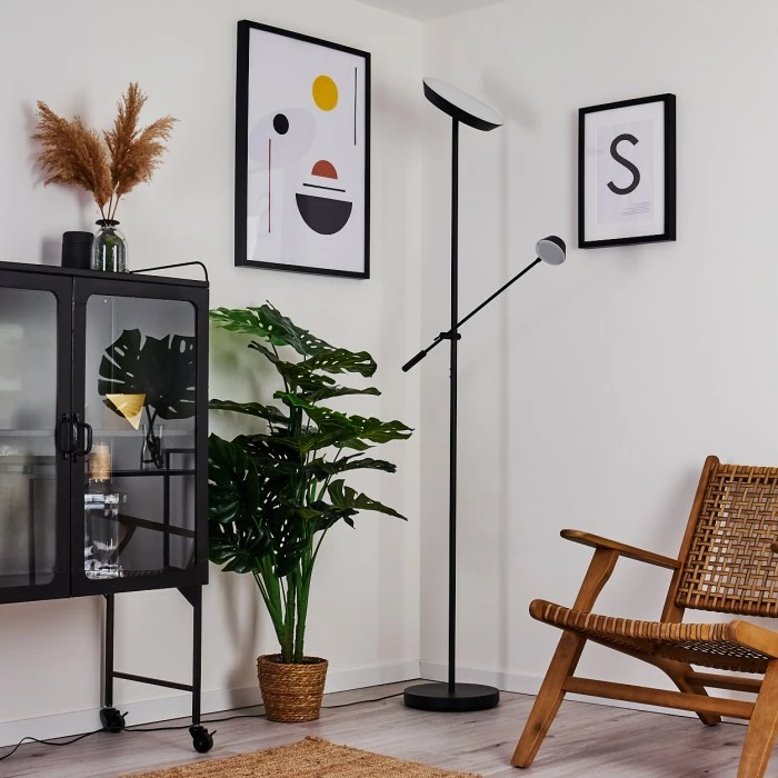 Hofstein Florida Deckenfluter LED Schwarz, 2-flammig 11 Hofstein Florida Deckenfluter LED Schwarz, 2-flammig – Bild 11