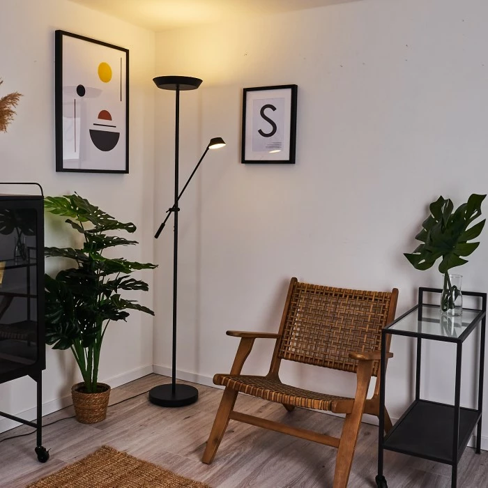 Hofstein Florida Deckenfluter LED Schwarz, 2-flammig 7 Hofstein Florida Deckenfluter LED Schwarz, 2-flammig – Bild 7