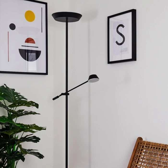 Hofstein Florida Deckenfluter LED Schwarz, 2-flammig 8 Hofstein Florida Deckenfluter LED Schwarz, 2-flammig – Bild 8