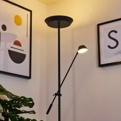 Hofstein Florida Deckenfluter LED Schwarz, 2-flammig 21 Hofstein Florida Deckenfluter LED Schwarz, 2-flammig -Leseleuchten Speichern florida stehleuchte h3382738 9