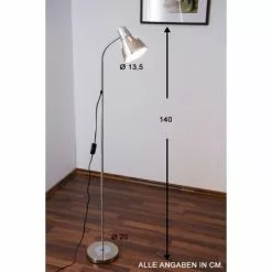 Globo Ego Stehleuchte Nickel-Matt, Chrom, 1-flammig