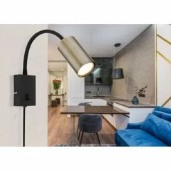 Globo ROBBY Wandleuchte Schwarz, 1-flammig