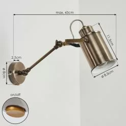 Hofstein Guynemer Wandleuchte Bronze, Antik, 1-flammig -Leseleuchten Speichern guynemer wandleuchte h3565704 3