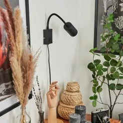 Hofstein Javel Wandleuchte Schwarz, 1-flammig -Leseleuchten Speichern javel wandleuchte h3612712 1