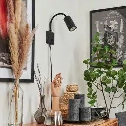 Hofstein Javel Wandleuchte Schwarz, 1-flammig -Leseleuchten Speichern javel wandleuchte h3612712 10