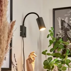 Hofstein Javel Wandleuchte Schwarz, 1-flammig -Leseleuchten Speichern javel wandleuchte h3612712 9