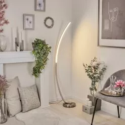 Hofstein Kimbolton Bogenlampe LED Nickel-Matt, 1-flammig -Leseleuchten Speichern kimbolton bogenlampe h3266298 do4 6