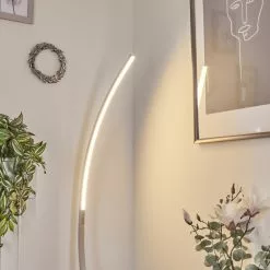 Hofstein Kimbolton Bogenlampe LED Nickel-Matt, 1-flammig -Leseleuchten Speichern kimbolton bogenlampe h3266298 do4 8