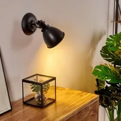 Hofstein Koppom Wandleuchte Schwarz, 1-flammig -Leseleuchten Speichern koppom wandleuchte h3013007 do2 12