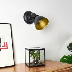 Hofstein Koppom Wandleuchte Schwarz, 1-flammig -Leseleuchten Speichern koppom wandleuchte h3013007 do2 14