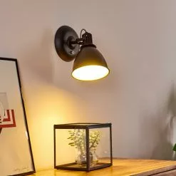 Hofstein Koppom Wandleuchte Schwarz, 1-flammig -Leseleuchten Speichern koppom wandleuchte h3013007 do2 18