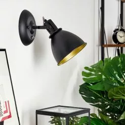 Hofstein Koppom Wandleuchte Schwarz, 1-flammig -Leseleuchten Speichern koppom wandleuchte h3013007 do2 19