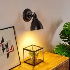 Hofstein Koppom Wandleuchte Schwarz, 1-flammig -Leseleuchten Speichern koppom wandleuchte h3013007 do2 3