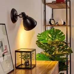 Hofstein Koppom Wandleuchte Schwarz, 1-flammig -Leseleuchten Speichern koppom wandleuchte h3013007 do2 6