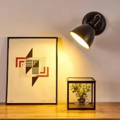 Hofstein Koppom Wandleuchte Schwarz, 1-flammig -Leseleuchten Speichern koppom wandleuchte h3013007 do2 7