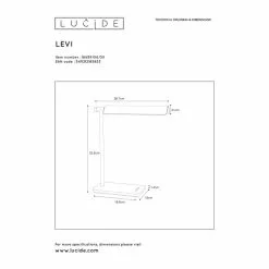Lucide LEVI Schreibtischleuchte LED Schwarz, 1-flammig 15 Lucide LEVI Schreibtischleuchte LED Schwarz, 1-flammig -Leseleuchten Speichern lucide levi schreibtischleuchte 18659 06 30 7