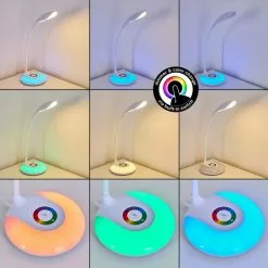 Hofstein Paphos Tischleuchte LED Weiß, 1-flammig, Farbwechsler -Leseleuchten Speichern paphos tischleuchte h3326404 3